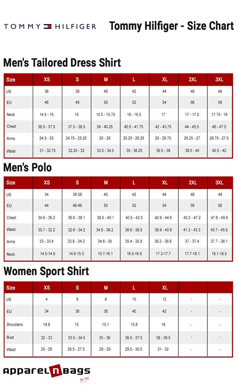 tommy hilfiger belt size guide|tommy hilfiger men's size chart.